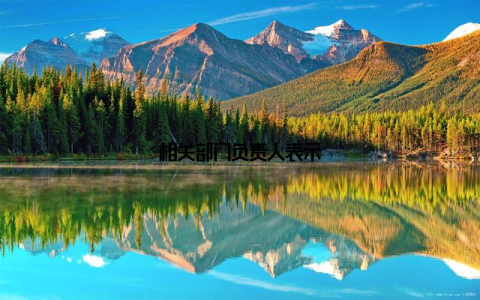 相关部门负责人表示