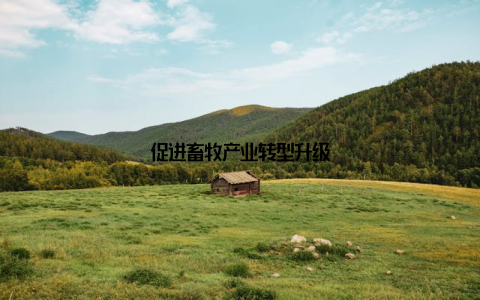 促进畜牧产业转型升级