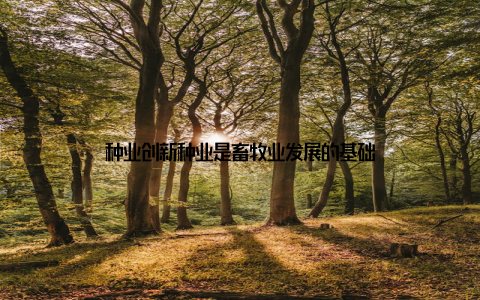 种业创新种业是畜牧业发展的基础