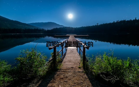 政策的力量是巨大的