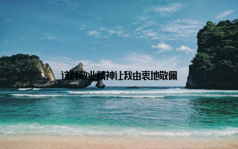 这种敬业精神让我由衷地敬佩