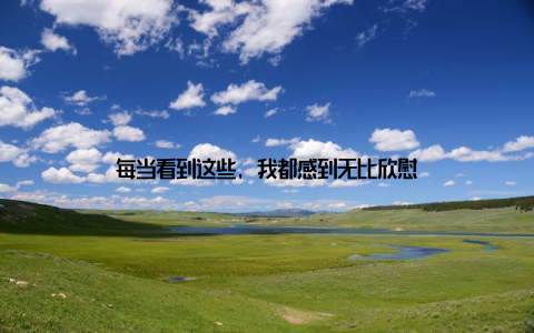 每当看到这些, 我都感到无比欣慰