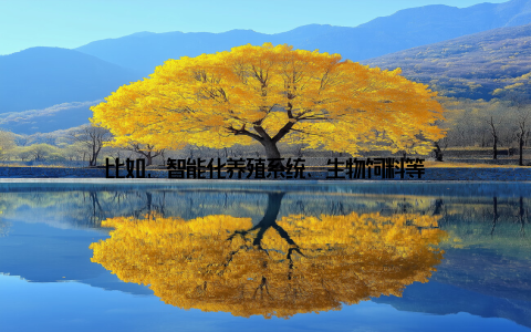 比如, 智能化养殖系统、生物饲料等