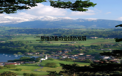 二是推动畜牧业绿色发展