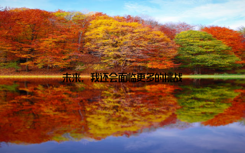 未来, 我还会面临更多的挑战