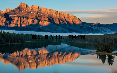 那天, 阳光正好, 微风不燥