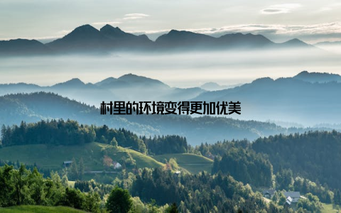 村里的环境变得更加优美