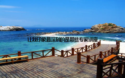 让我印象最深刻的是那些专家讲座