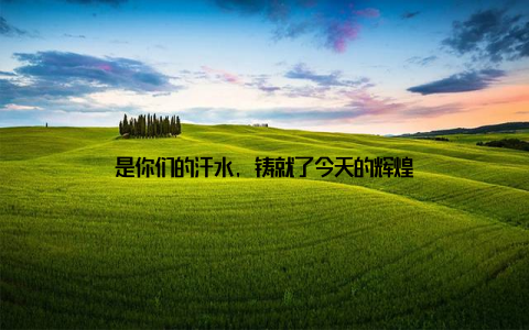 是你们的汗水, 铸就了今天的辉煌